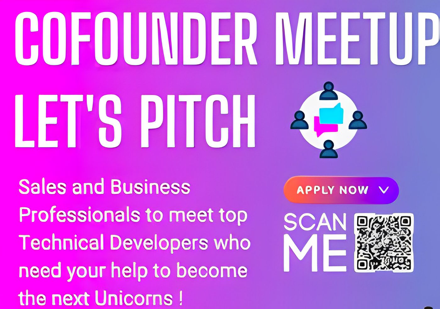 CoFounder Meetup – Let's Pitch in 60 seconds